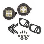 Rugged Ridge 11232.17 LED Light & Mount Kit (Dual Round, 07-up Jeep Wrangler JK)