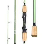 Sougayilang Fishing Pole Carbon Fiber Casting and Spinning Rods - Two Pieces for Bass Fishing- Casting- 6'6"