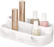 iDesign Dakota 2-Tier Makeup and Cosmetic Storage Bathroom, Countertop, Vanity, 8" x 3.9" x 2.54", Palette Organizer