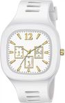 Elivor Mens Analog Watch QT50 (White)