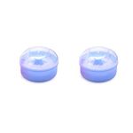 VANTOBEST 2Pcs Baby Infant After-Bath Care Body Powder Puff Box Kids Sponge Case Empty Round Plastic Powder Container with Ultra Soft White Puff for Home and Travel Use(Blue)