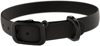 Waterproof Dog Collar - Durable, Comfortable and Adjustable Outdoor Dog Collar with Wear Resistant Buckle and ID Tag Ring for Puppies and XSmall Dogs by Nuvuq (Black, XSmall)