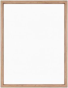 MCS Floating Frame with Canvas Included, Art Frames for Canvas Paintings with Adhesive Fasteners and Hanging Hardware, Walnut Woodgrain, 18 x 24 Inch