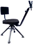 BenchMaster BMGBSC2 Four Leg Ground Blind Chair Shooting Chair with Gun Rest - Crossbows , Black