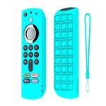 Caldipree Silicone Remote Cover Case Compatible for Fire TV Stick (3rd Gen, 2021) with All-New Alexa Voice Remote Case (Remote Not Included) (Glow in Dark Blue)