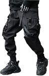 Niepce Inc Men's Japanese Streetwear Techwear Cargo Pants, Black2, Medium