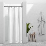 Barossa Design White Stall Shower Curtain Liner with 3 Magnets - 36" x 72", Waterproof PEVA Shower Liner for Small Bathroom Stall, PVC Free, Metal Grommets - White, 36X72