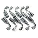 3/8" Hose x 3/8" JIC 37° Female 90° Hydraulic Hose End Elbow Crimp Fitting | FJX90-06-06 (10-Pack)