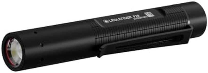 Ledlenser P2R LED Rechargeable Small Torch, 200lm, USB-C, 90m Adjustable Focus, Water Resistant, 8 Hour Battery, Lightweight 36g Battery Powered Mini Flashlight for Dog Walking, Hiking, Kids Camping