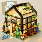 Toys Flower House Building Set, OKKIDY Flower Friends House with LED Lights Create Elegance and Warmth Environment, Nice Gift with Beautiful Gift Box for Girls 6-12+ and Building Blocks Lover-579 Pcs