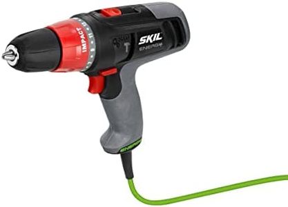 SKIL F0156225AA -Trapano a percussione 6225 AA (0.9 A, Cavo 6 m, Numero di Colpi 0-5200/20800 Giri/min, mandrino 10 mm, Interruttore acceleratore, Grigio
