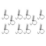 POPETPOP 10PCS Spring Hooks for Rabbit Cage Spring Cage Latch Door Hooks Wire Cage Clips Snap Hooks Spring Cage Latch Door Spring Hook for Fixing Rabbit Cat Dog Guinea Pig