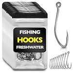 Fishing Hooks Freshwater Assortment – Small Fishing Hooks – Panfish Hooks – Bass Hooks – Trout Hooks – Bluegill Hooks for Fishing- Bass Fishing Hooks