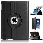 iPad Mini 2/3 Case,DN-TECHNOLOGY Case for Apple iPad Mini 2 3 (Not for iPad Mini 4) 360 Rotating Leather Smart Auto Wake/Sleep Flip Case For Apple iPad iMini2/Mini3 Shockproof Cover(BLACK)