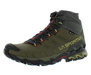 La Sportiva Mens Ultra Raptor II Mid Leather GTX Hiking Boots, Ivy/Tango, 6 Wide