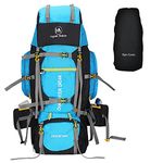 Hyper Adam 80 Ltr Travel Bag For Men, Sky Blue | Rucksack Bags For Men | Travel Backpack For Men For Outdoor Sport Camp, Hiking, Camping | Rucksack Trekking Bag For Men |