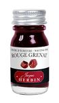 Herbin 11529T - 10ml bottle of ink for fountain pens and roller pens (product without packaging - zero waste objective), Rouge grenat/Garnet red