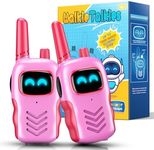 Grriopi Walkie Talkie Kids, 4 5 6 7 Year Old Girl Gifts for 3-12 Year Olds Girl Toys Age 5 6 7 Walkie Talkies Toddler Toys Kid Toys for Girls Gifts Age 4 5 6 Sensory Toys for Autism Outdoor Toys Pink