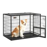 Feandrea Heavy-Duty Dog Crate, Metal Dog Kennel and Cage with Removable Tray, XL for Medium and Large Dogs, 42.1 x 27.6 x 29.5 Inches, Black UPPD001B01