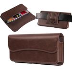 ZORSOME Premium Leather Belt Clip Phone Holster for iPhone 15 Pro,15,14 Pro 14,13,13 Pro,12,12 Pro,11 Pro,11,XR,Cell Phone Holster Pouch Case Bag(Brown)