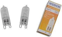 2 Pack, Fulfilled by Amazon, WSDCN G9 120 Volt 25W Halogen Oven Lamp 350°C Oven Light Bulb, Compatible Bulb for Microwave Kitchenaid W10208564 Baseless Lamp