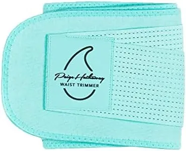 Sweet Sweat 'Pro-Series' Waist Trimmer (Paige Hathaway Edition) with Adjustable Velcro Straps (Blue, Medium-Large)