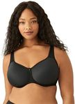 Wacoal Women's Full Figure Basic Beauty Contour Spacer Bra, Black, 34DDD