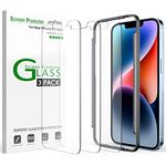 (3 Pack) amFilm Glass Screen Protector Compatible with iPhone NEW/iPhone NEW Pro (6.1 Display, 2021), Tempered Glass with Easy Installation Tray - Case Friendly