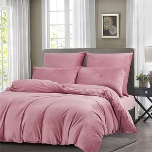 Gezu Housse de Couette Hiver 200x200cm Rose Flanelle Velours Double Face Épaissie Chaude Parure de Lit Adulte Literie 2 Personnes avec 2 Taies d'oreiller 65x65cm avec Fermeture Éclair