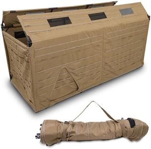 ALPS OutdoorZ Alpha Waterfowl Blind - Durable Hunting Blind in Tan, with Push Open Shooting Doors, Full-Length Side Access, Removable Gun Rests, Mesh Pockets, and Dog Doors