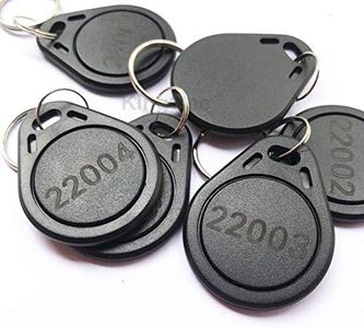 KINGONE 100pcs 26 bit Keyfobs Proximity Fob Works with Prox Key ISOProx 1346 1386 1326 H10301 Format Readers. Works with The vast Majority of Access Control Systems (Black)