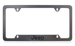 JEEP License Plate Frame - Blacked Out Metal Engraved