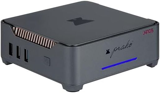 Praho Mini Pc Linux for Trading and Education with Graphic Card | 3 Years Warranty | Intel Quad Core Processor Upto 2.5Ghz | 2HDMI 60Hz 4K 3Screen Display, 8GB LPDDR4 RAM, 128GB SSD