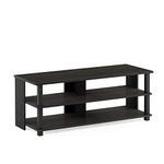 FURINNO TV Entertainment Center, Wood, Espresso/Black, one size