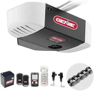 Genie Chain Drive 750 3/4 HPc Garage Door Opener w/Battery Backup - Heavy Duty - Operate your garage door when the primary power is out - Wireless Keypad Included, Model 7035-TKV,BLACK