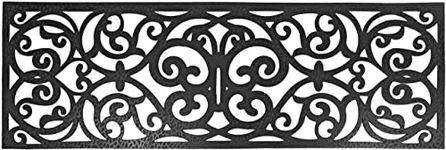Top Home Solutions 4 Anti Slip Rubber Stair Treads Non Slip Stairs - Outdoor Indoor Iron Effect Mats - for Patio Entryway Garden - Pads Stairway Heavy Duty Rubber Grass Mat - Pack of 4
