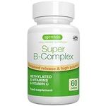 Super B-Complex - High Absorption Methylated B Vitamins, Clean Label, Sustained Release - Complete Spectrum of B Vitamins with Folate, Boosted B12 & Vitamin C, 60 Tablets, by Igennus