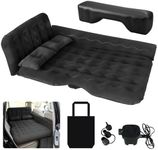 HNXKB SUV Air Mattress Camping Bed - Car Mattress Back Seat Portable Foldable Car Air Bed SUV Sleeping Pad Car Bed Mattress for Sedan SUV Truck, Full(Black)