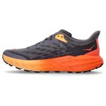 Hoka One One Mens Speedgoat 5 Textile Synthetic Castlerock Flame Trainers 8 UK