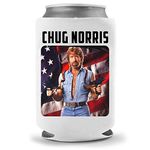 Cool Coast Products - Chuck Chug Norris Joke Coolie | Funny Father's Day Gift | Funny Novelty Hugger Coolie Huggie | Beer Beverage | Beer Under $10 Gifts | Quality Neoprene Can Cooler