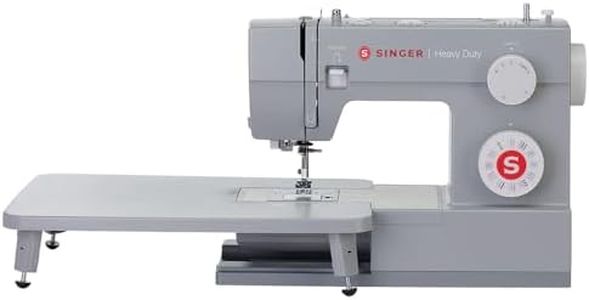 SINGER Heavy Duty 6380 Sewing Machine with Extension Table & Accessory Kit | Strong Motor with Enhanced Piercing Power, 110 Stitch Applications, Full Metal frame, 1-step Buttonhole & LED Light