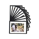 LAGIPA 2.5x3.5” Magnetic Polaroid Picture Frame, Instax Mini Photo Frame for Fridge, Photo Magnets for Fridge, Mini Photo Sleeve Pocket, Wallet Size Frame (Black 10Pcs)