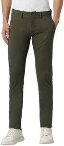 Peter England Men's Skinny Pants (PCTFSSKBO89372_Size(86) Olive