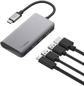 Belkin USB C 4-in-1 MultiPort Adapter (with 4K HDMI, USB-C 100W PD Pass-Through Charging, 2 x USB A Ports for MacBook Pro, MacBook Air, iPad Pro, XPS and More)