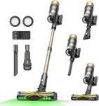 Ultenic U15 Cordless Vacuum Cleaner 50000Pa/65Min Runtime, Anti-tangle Brush with GreenEye Technology, Self Standing Stick Vacuum, Telescopic Tube, Ideal for All Floors, Carpet & Pet Hair