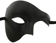 Mens Masquerade Mask Vintage Greek Roman Mask Venetian Party Mask Halloween Mardi Gras Mask(Phantom Black)