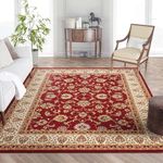 Well Woven Barclay Collection Sarouk Red 4x5 Area Rug - for Entryways, Small Bedrooms, Living Rooms