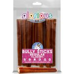 Premium Regular Bully Sticks for Dogs - 15 cm, 10 Count - All-Natural, Beef Pizzle Sticks for Puppies to Large Dogs, Dental Chew Treats for Healthy Teeth