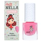 Miss Nella PINK A BOO– Safe Special bold pink Nail Polish for Kids, Non-Toxic & Odor Free Formula for Children and Toddlers, Natural Water Based for Easy Peel Off