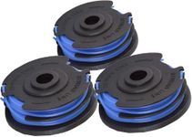 Greenworks 29187 Trimmer Spool and 1.65mm Double Line 4.8m incl. 3 Packs for Greenworks 40V Lawn Trimmers G40LT G40LTK2 G40LTK2x, Grey